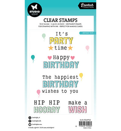 SL Clear stamps Birthday texts Essentials nr.763