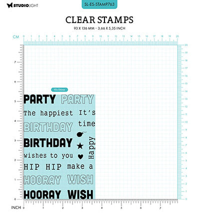 SL Clear stamps Birthday texts Essentials nr.763
