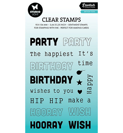 SL Clear stamps Birthday texts Essentials nr.763