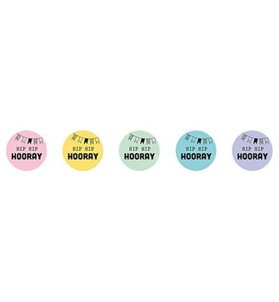 SL ø30mm Stickers HIP HIP HOORAY Essentials nr.26
