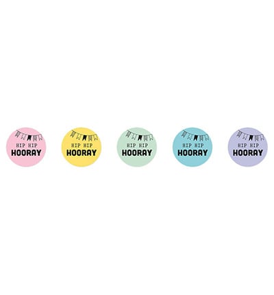 SL ø30mm Stickers HIP HIP HOORAY Essentials nr.26