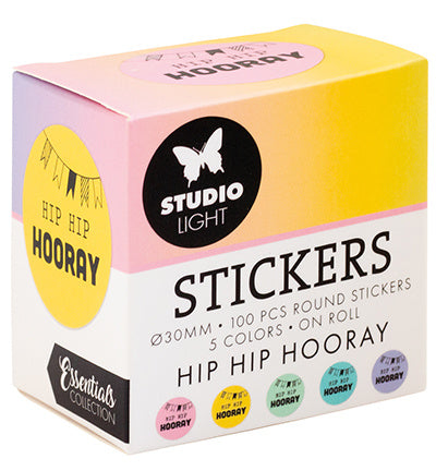 SL ø30mm Stickers HIP HIP HOORAY Essentials nr.26