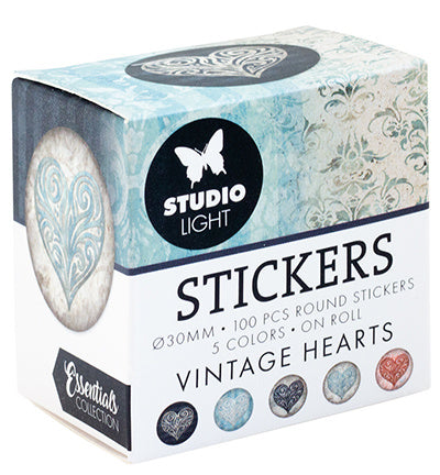 SL ø30mm Stickers VINTAGE HEART Essentials nr.32
