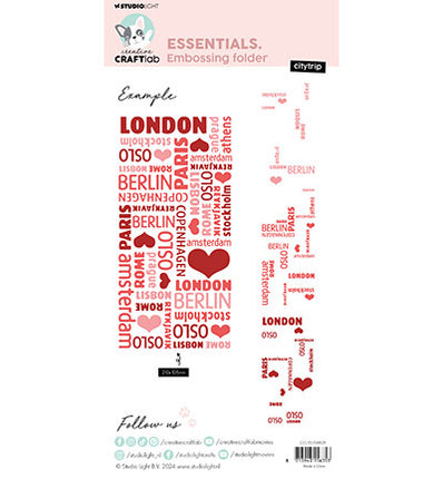 CCL Embossing folder Citytrip Essentials nr.25