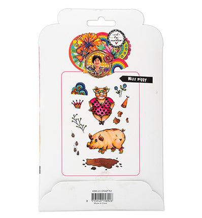 ABM Cling Rubber Stamp Miss Piggy Art By Marlene nr.782