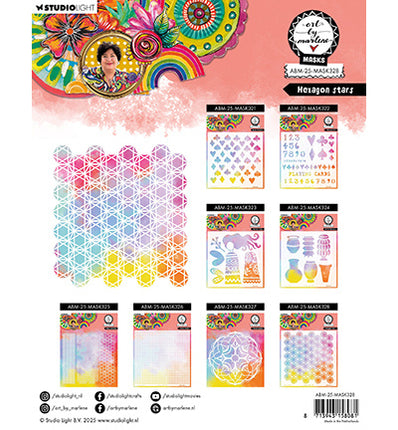 ABM Mask Hexagon Stars Art By Marlene nr.328
