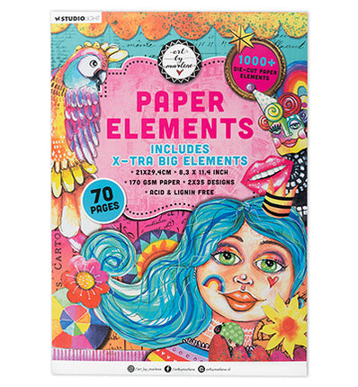 ABM Die-cut Paper Pad Extra Big Elements Art By Marlene nr.275