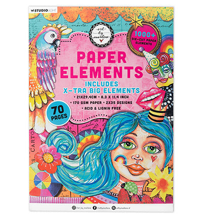 ABM Die-cut Paper Pad Extra Big Elements Art By Marlene nr.275