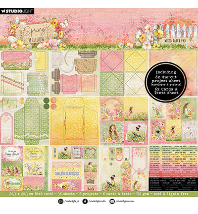 SL Mixed Paper Pad Envelops, Cards Spring Meadow nr.269