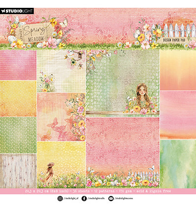SL Designer Paper Pad Backgroundpaper Spring Meadow nr.270