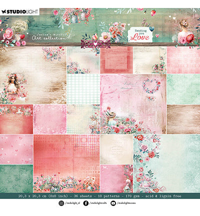 JMA Designer Paper Pad Backgrounds Sending You Love nr.289