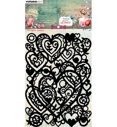 JMA Mask Filigree Hearts Sending You Love nr.315