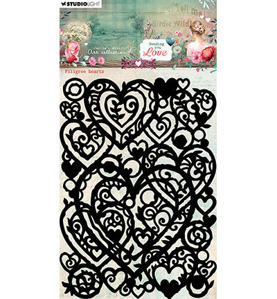 JMA Mask Filigree Hearts Sending You Love nr.315