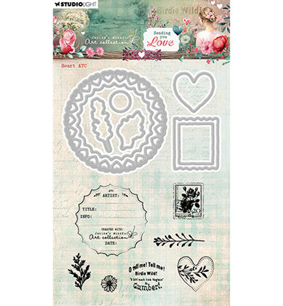 JMA Stamp and Cutting dies Heart ATC Sending You Love nr.92