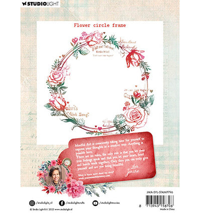 JMA Clear stamps Flower Circle Frame Sending You Love nr.796