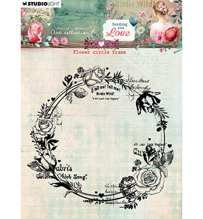 JMA Clear stamps Flower Circle Frame Sending You Love nr.796