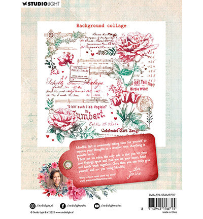 JMA Clear stamps Background Collage Sending You Love nr.797