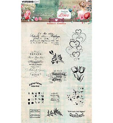 JMA Clear stamps Romantic Elements Sending You Love nr.799