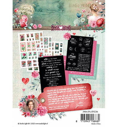 JMA Sticker Sheets Postage Stamps & Quotes Sending You Love nr.36