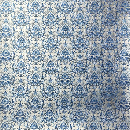 DELUXE ELEGANCE OF BLUE PAPER SILVER 6"X6" 5/PKG
