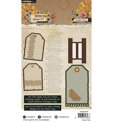 HE Cutting dies Grunge Bits Sweet Bee Memories nr.959