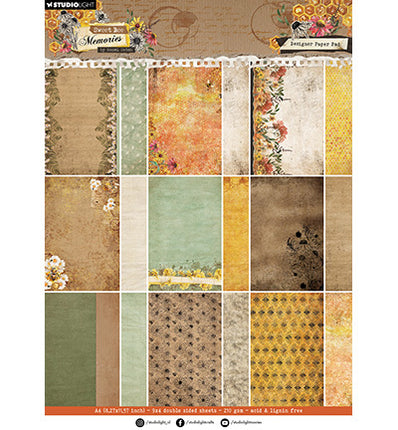 HE Design Paper Pad Background Sweet Bee Memories nr.286