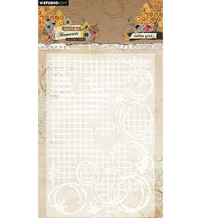HE Embossing folder Coffee Grid Sweet Bee Memories nr.30