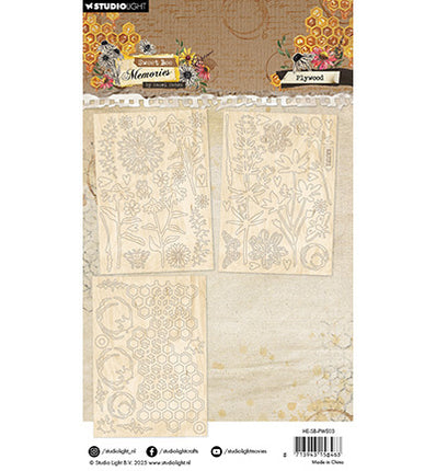 HE Plywood Elements Florals & Grunge Sweet Bee Memories nr.03