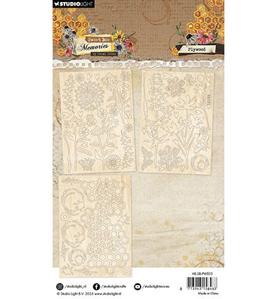 HE Plywood Elements Florals & Grunge Sweet Bee Memories nr.03