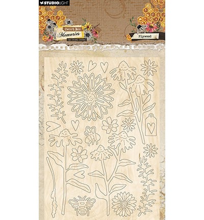 HE Plywood Elements Florals & Grunge Sweet Bee Memories nr.03