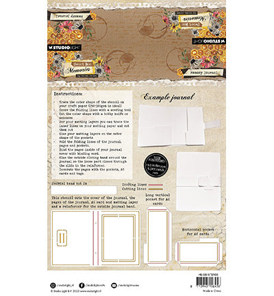 HE Stencil Memory Journal Sweet Bee Memories nr.06