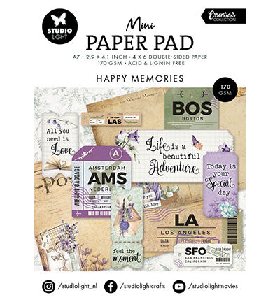 SL Mini Paper Pad Happy Memories Essentials nr.301