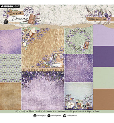 SL Design Paper Pad Background Diary of Dreams nr.295