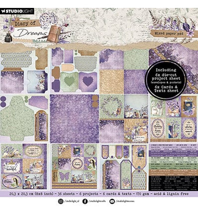 SL Mixed Paper Pad Envelopes Diary of Dreams nr.296