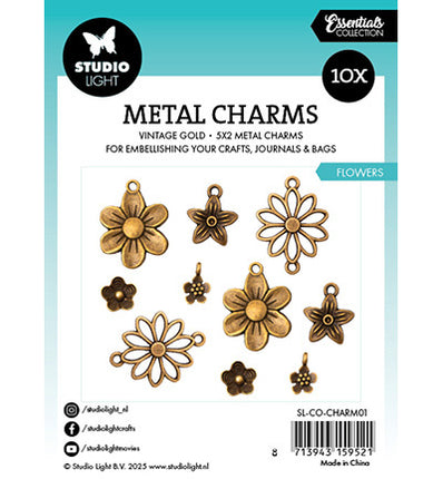 SL Metal Charms Flowers Consumables nr.01