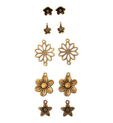 SL Metal Charms Flowers Consumables nr.01