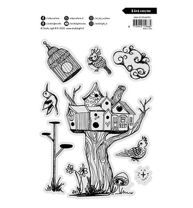 ABM Clear Stamp A bird mansion Art by Marlene nr.815