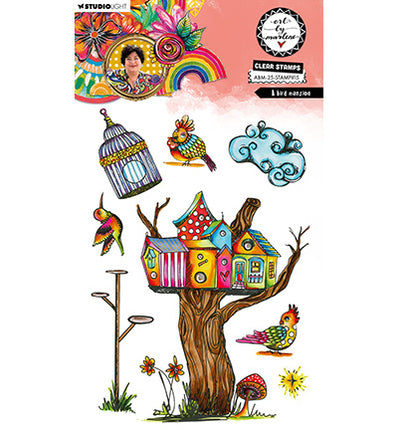 ABM Clear Stamp A bird mansion Art by Marlene nr.815