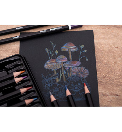 Pencils 12 Colors with metallic finish Essentials nr.02