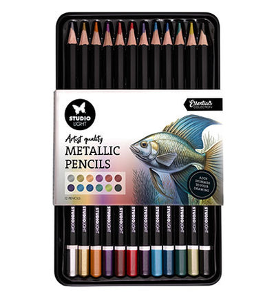 Pencils 12 Colors with metallic finish Essentials nr.02