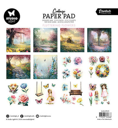SL Collage Paper Pad Fluttering Flowers Essentials nr.375