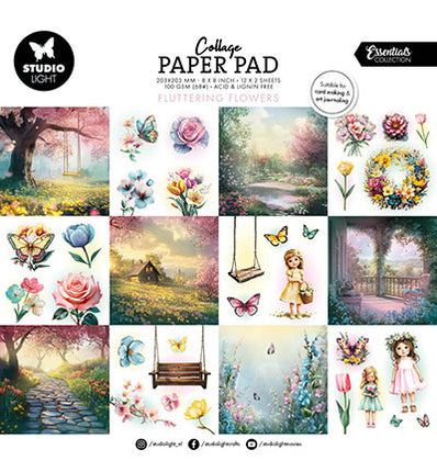 SL Collage Paper Pad Fluttering Flowers Essentials nr.375