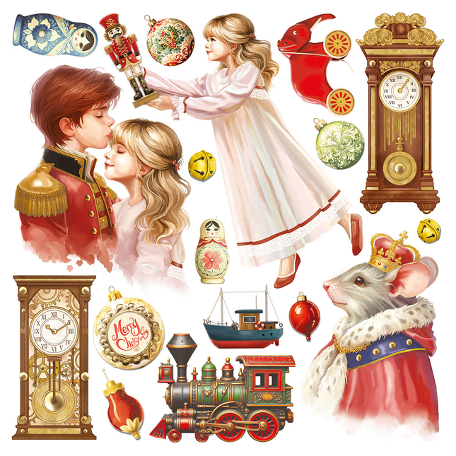 VELLUM THE NUTCRACKER FUSSY CUT 6"X6" 6/PKG