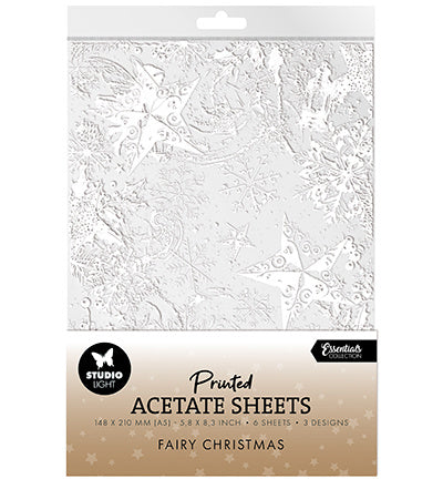 Acetate Sheets Snow, Fairies Christmas Essentials nr.18