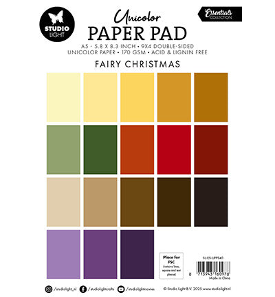Unicolor Paper Pad Fairy Christmas Essentials nr.340