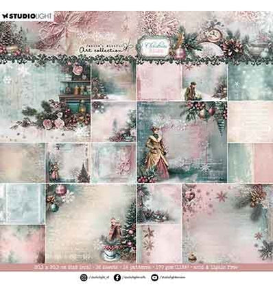 JMA Designer Paper Pad Backgrounds Christmas Blush nr. 393