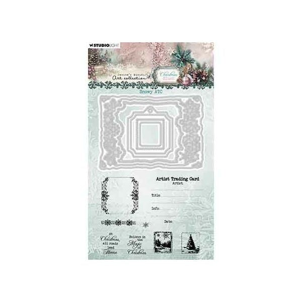 JMA Stamp and Cutting dies Snowy ATC Christmas Blush nr. 98