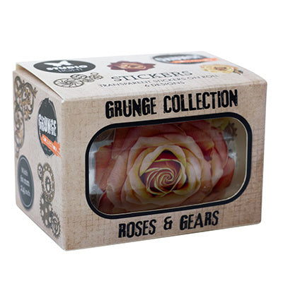 SL Clear Stickers Vintage roses Grunge Collection 5 Meter nr. 55