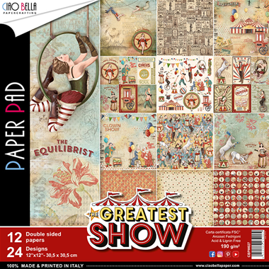 The Greatest Show Paper Pad 12"x12" 12/Pkg