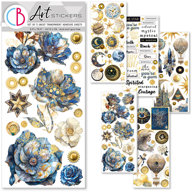 ART STICKERS CELESTIAL 5/PKG